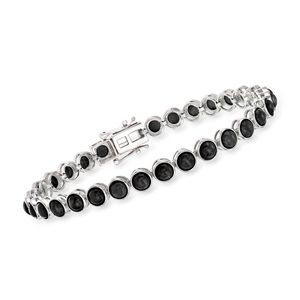 ROSS SIMONS SS BLACK ONYX TENNIS BRACELET